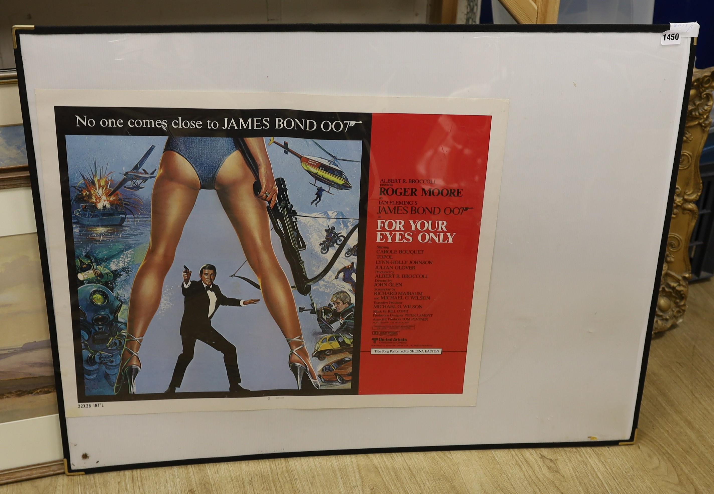 James Bond: A UK half sheet film poster, For Your Eyes Only, 1981